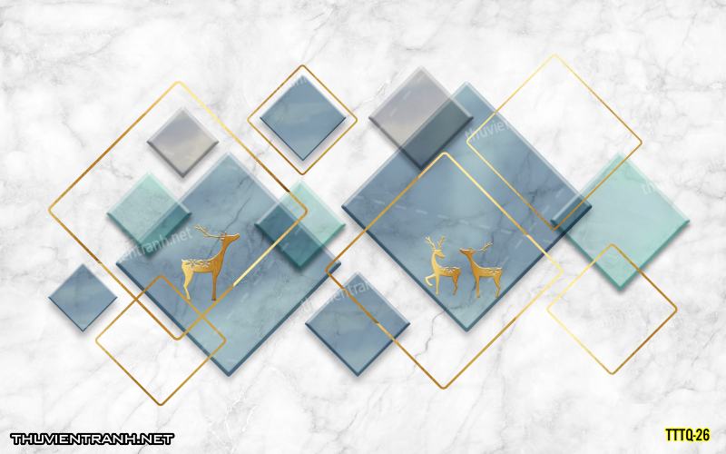 Tranh dán tường 3D trừu tượng- -TTTQ-26 - Kết quả tìm kiếm tranh tường